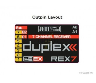 Récepteur REX 7 Duplex EX 2.4Ghz Jeti 7 Voies