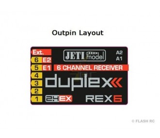 Receptor de 6 canales REX 6 Duplex EX 2.4Ghz Jeti