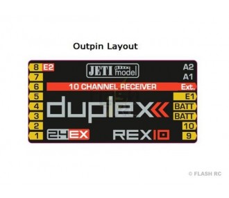 Récepteur REX 10 Duplex EX 2.4Ghz Jeti 10 Voies