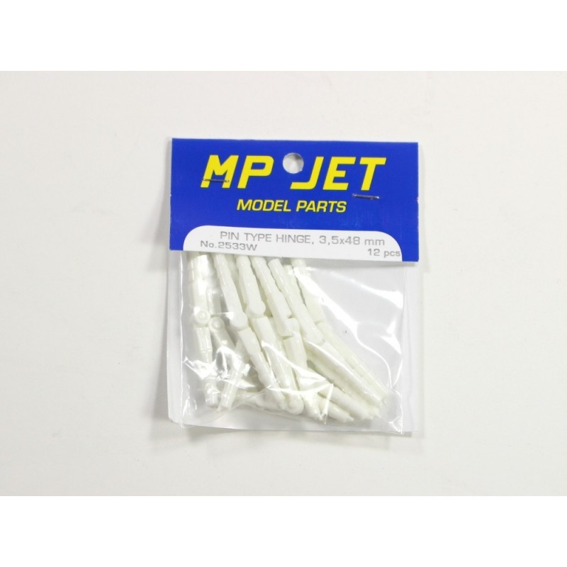 Charnières bâton plastique 3.5x48mm 12pcs Mp Jet