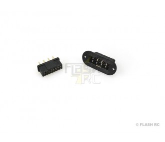 Black MPX socket with 8 pin M/F bracket (1 pair) Muldental