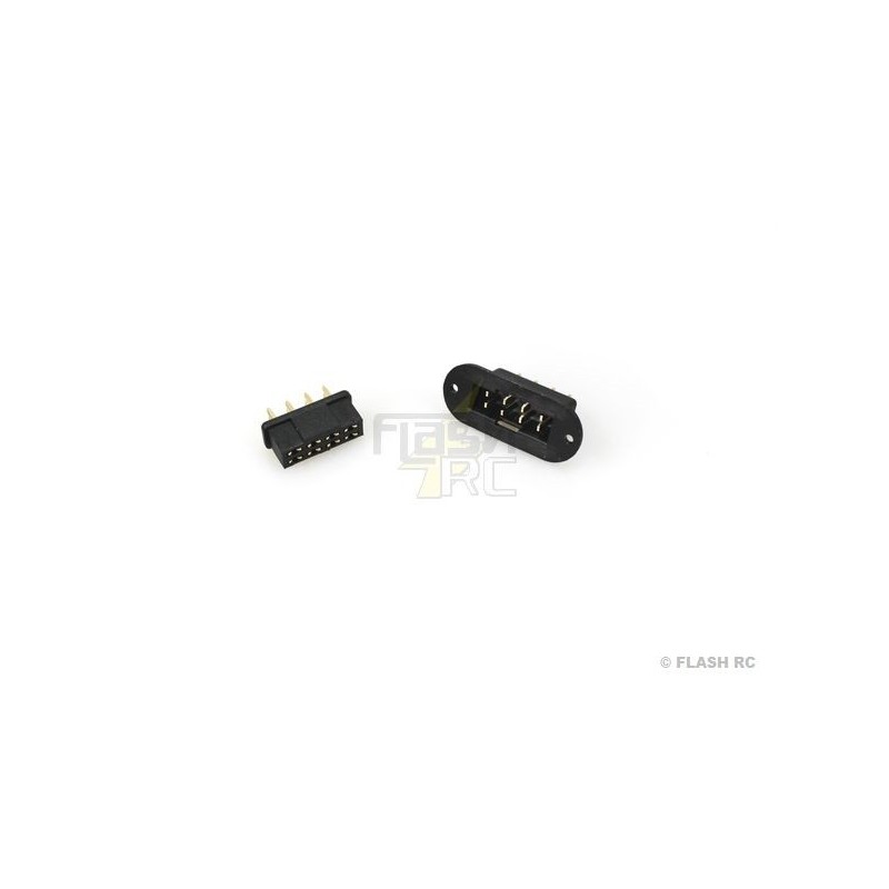 Black MPX socket with 8 pin M/F bracket (1 pair) Muldental