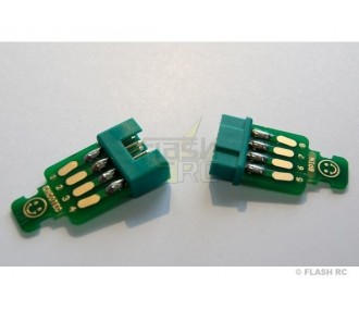 MPX 8 pin green M/F socket + boards (2 pairs)
