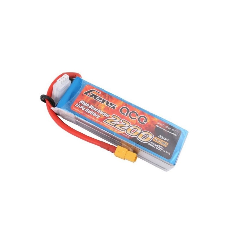 Akku Gens ace lipo 3S 11.1V 2200mAh 25C Steckdose XT60