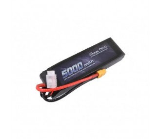 Batteria Gens Ace, Lipo 3S 11.1V 5000mAh 50C corto per Traxxas XT60 plug