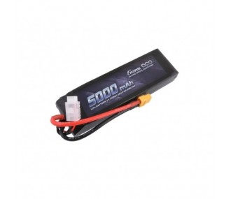 Batterie Gens Ace, Lipo 3S 11.1V 5000mAh 50C format long pour Traxxas prise XT60