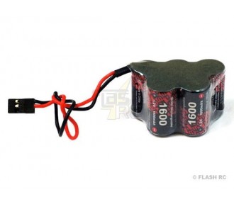 Batteria 6,0V 1600mAh NiMh Presa JR (formato piramide) RICCA POTENZA