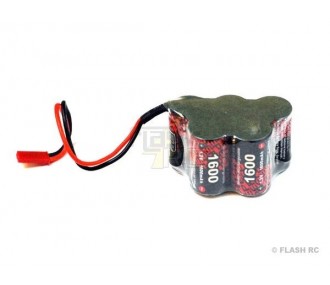 Batteria 6,0V 1600mAh NiMh (formato piramide) Presa BEC ENRICH POWER