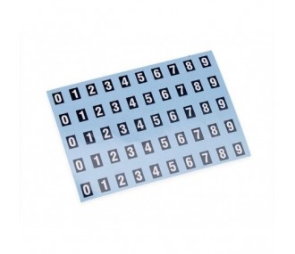 Numbers (stickers) to identify the connectors (black / white)
