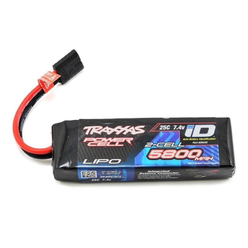 Batteries voitures et bateaux RC - Traxxas Batterie Lipo 7.4V 2S 5800mAh ID  2843X - FLASH RC