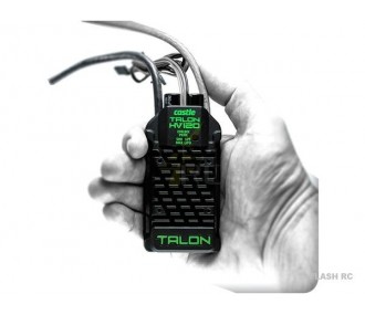 Castle Creations TALON HV 120A 3-12S BEC 10A

This is a product name and technical specification, so the English translation would be the same:

Castle Creations TALON HV 120A 3-12S BEC 10A

If you want an explanation in English:

Castle Creations TALON H