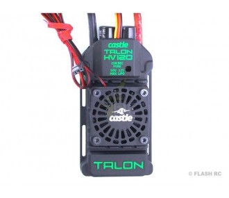 Castle Creations TALON HV 120A 3-12S BEC 10A

This is a product name and technical specification, so the English translation would be the same:

Castle Creations TALON HV 120A 3-12S BEC 10A

If you want an explanation in English:

Castle Creations TALON H