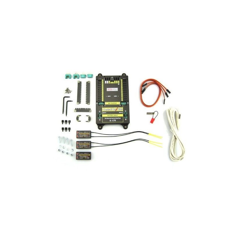 Central Box 400 Duplex 2.4EX + 2x Rsat2 + 1x interruptor RC - Jeti