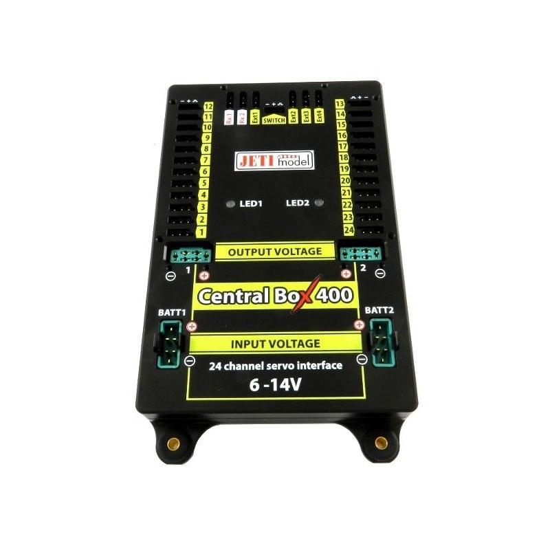 Emcotec R232 Box Box (Powerbox, Emcotec, Jeti, ...) - Central Box 400 Duplex 2.4EX + 2x ...