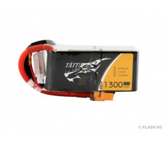 Batterie Racing Tattu lipo 4S 14.8V 1300mAh 75C prise xt60