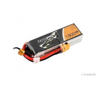 Batterie Tattu Racing lipo 4S 14.8V 1800mAh 75C prise xt60