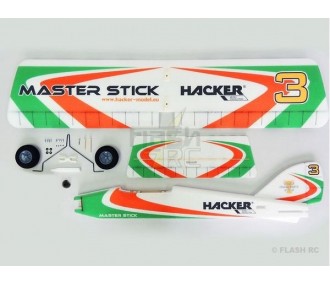 Aeroplano Hacker modello Master Stick verde ARF circa 1,20m