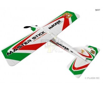 Aeroplano Hacker modello Master Stick verde ARF circa 1,20m