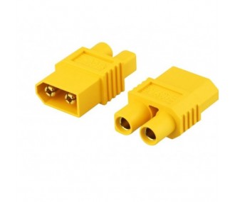 Adattatore corto giallo XT60-E: XT60 maschio E-Flite EC3 femmina