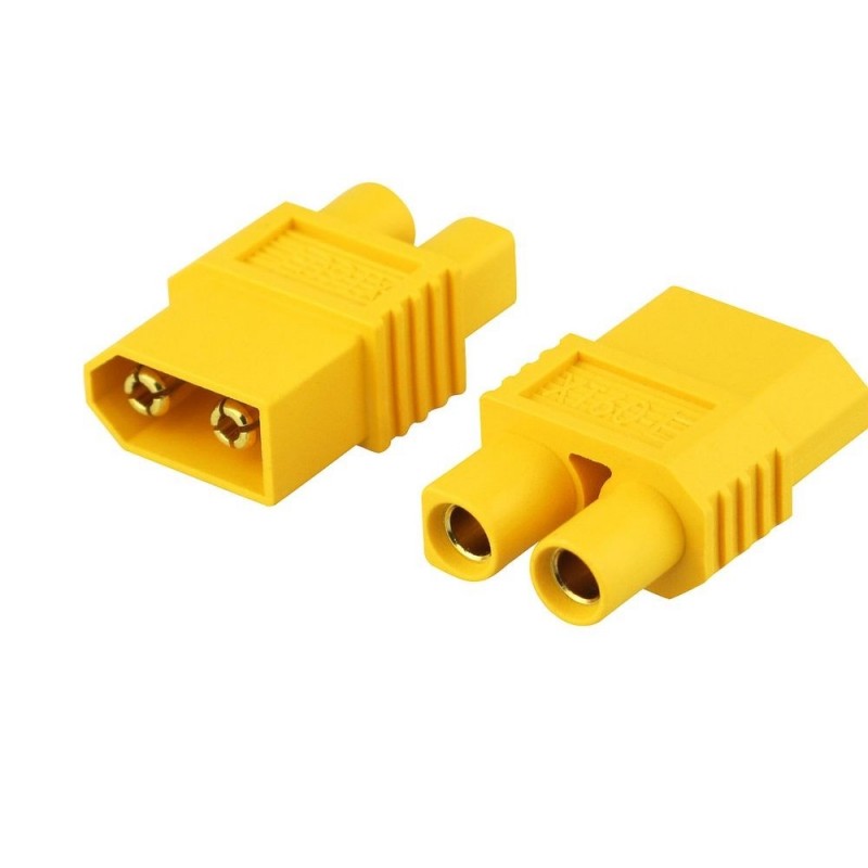 Adapter short yellow XT60-E : XT60 male E-Flite EC3 female