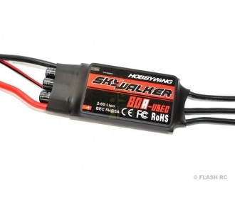 Controleur Brushless 2-6S 80A UBEC SKYWALKER HOBBYWING