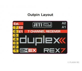 Récepteur REX 7 A40 Duplex EX 2.4Ghz Jeti 7 Voies