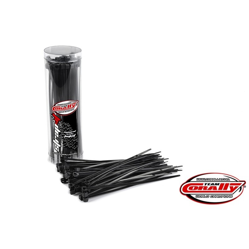 Brida sujetacables Rilsan negra - 2,5x100mm - 50 unidades - Team Corally