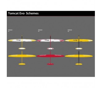 E-Tomcat EVO Full carbon ca.2.49m weiß & rot RCRCM