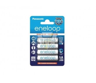 Confezione 4 batterie AA Eneloop 1,2V 1900mAh PANASONIC