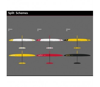 Split Vollfaser ca.2.84m weiß & rot RCRCM