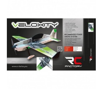 Aereo RC Factory Veloxity verde ca. 1,07 m