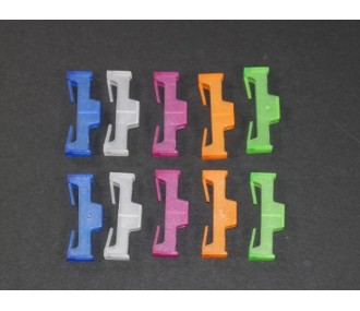 Safety clips 5 colors for Servo connectors, 10pcs