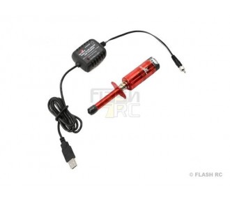 Chauffe-bougie Ni-MH avec voltmètre et chargeur USB