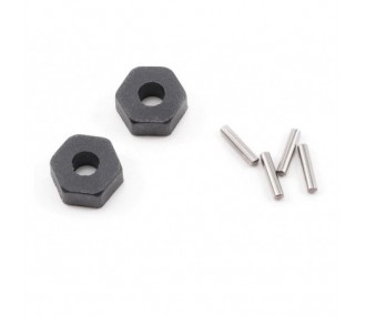 Traxxas wheel hexes + pins (2) 1654