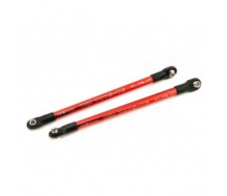 Traxxas red anodized aluminum frame braces (2) 5318X