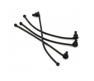 Traxxas black body clips (4) 5750