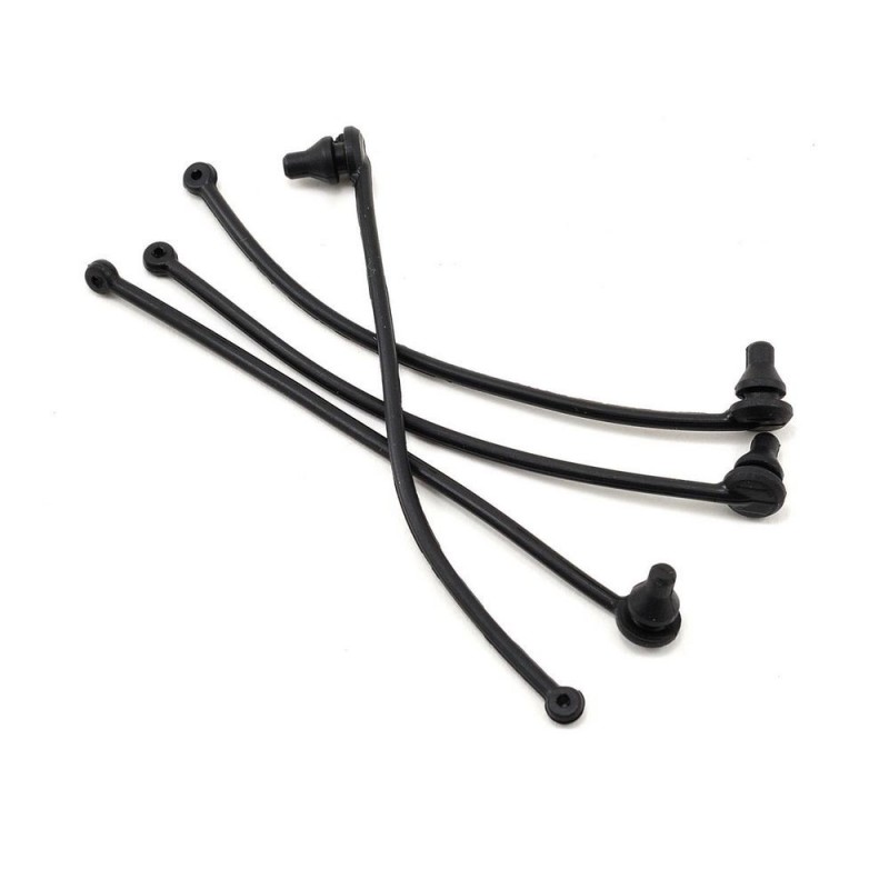 Traxxas black body clips (4) 5750