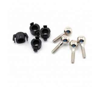 Traxxas billes de rotules (4) + bagues plastiques (4) 7033