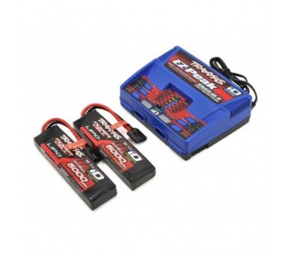 Caricabatterie Traxxas EZ-Peak Dual 100W + 2 x Lipo 3s 5000mha iD 2990G