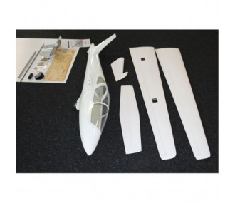 Robbe MDM-1 Fox blanco fibra de vidrio planeador ARF aprox.3,50 m