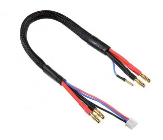 Cable de carga/equilibrado 14AWG 30cm para baterías 2S oro 4mm - Corally