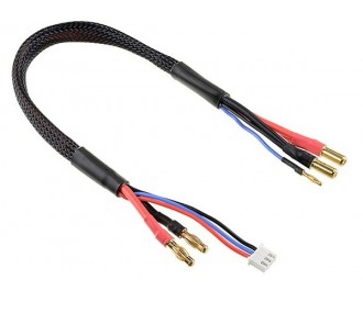14AWG 30cm charging/balancing cable for 2S batteries 5mm gold plug - Corally