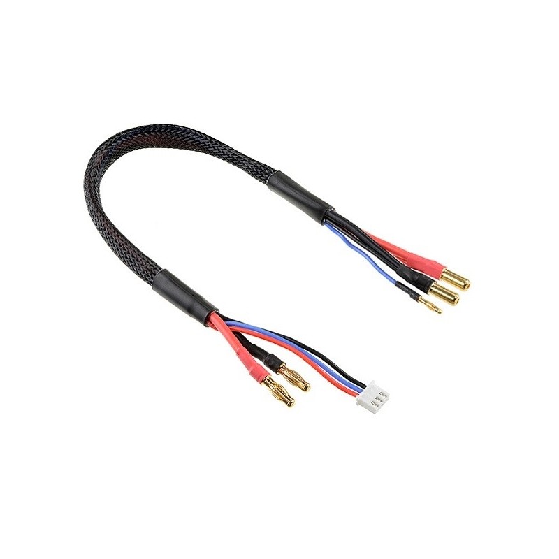 14AWG 30cm charging/balancing cable for 2S batteries 5mm gold plug - Corally