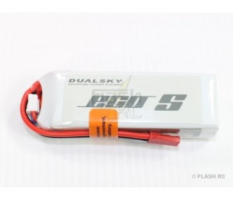 Dualsky ECO S battery, lipo 3S 11.1V 1000mAh 25C jst-bec plug
