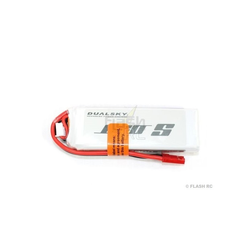 Dualsky battery, lipo 2S 7.4V 1000mAh 25C jst-bec plug