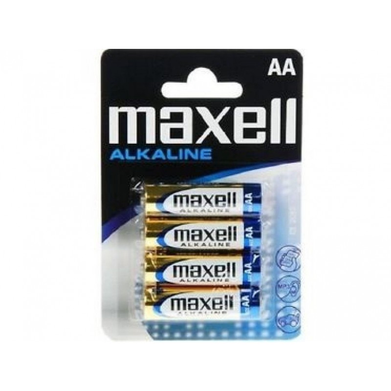 Piles alcalines LR6 MAXELL - Blister de 4