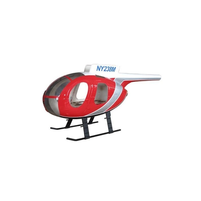 Fuselage HUGHES 500D Police rouge classe 450