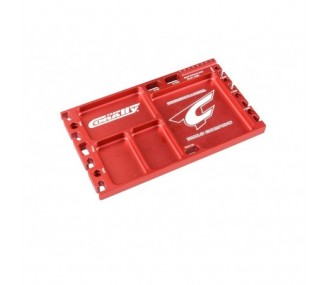 Red aluminum tray - Corally
