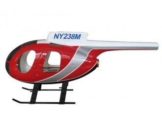 Fuselage HUGHES 500D Police rouge classe 450