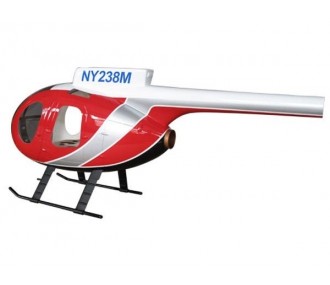 Fuselage HUGHES 500D Police rouge classe 450